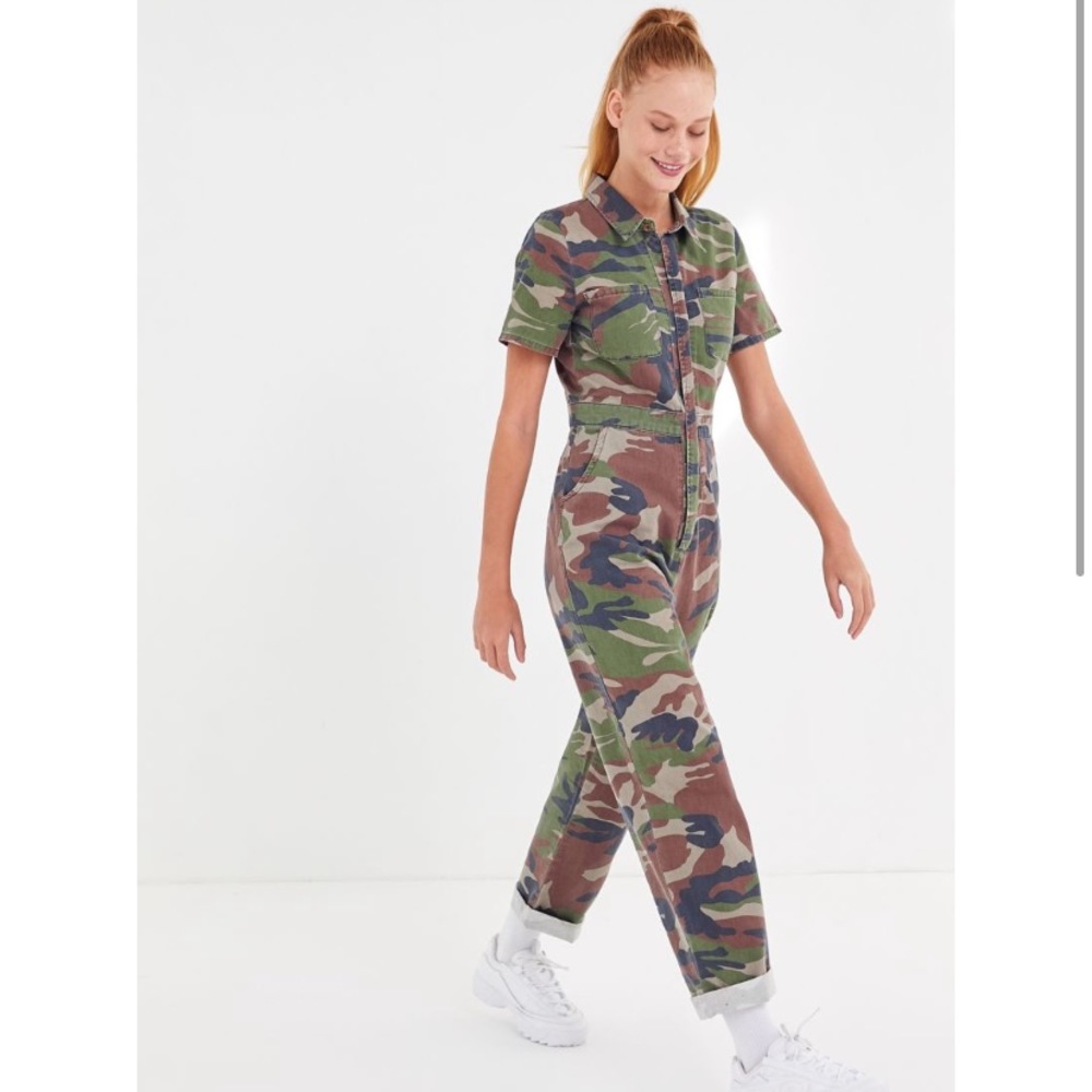 UO Canvas Camo Flight Jumpsuit